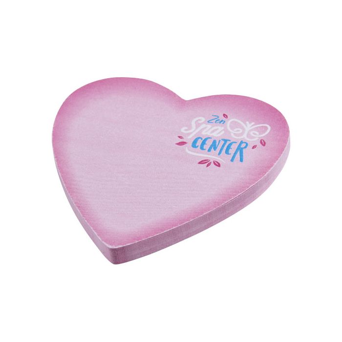 Sticky-Mate® karteczki samoprzylepne z materiałów z recyklingu w kształcie serca-Biały – Gift Design