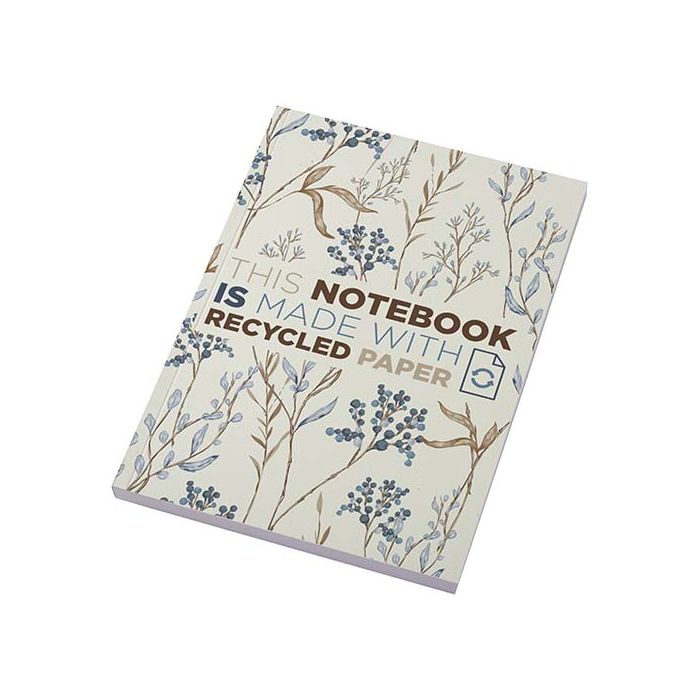 Notatnik A5 Novella Austen Colours z miękkiej okładki z recyklingu, 100 kartek-Kość słoniowa – Gift Design