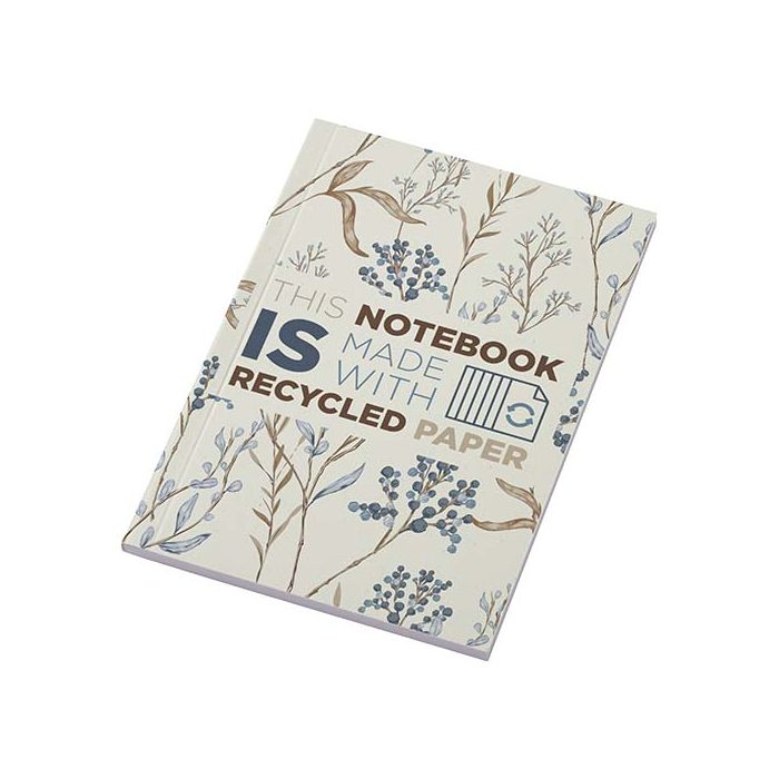 Notatnik A6 Novella Austen Colours z miękką okładką z materiału z recyklingu, 50 kartek-Kość słoniowa – Gift Design
