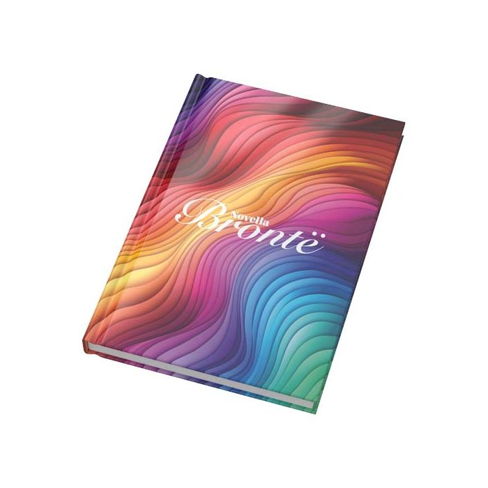 Notatnik A5 Novella Brontë z twardą okładką, błyszczący, 100 kartek-Biały – Gift Design
