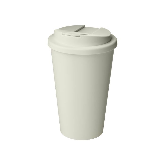 Izolowany kubek Americano® Renew o pojemności 350 ml z odporną na rozlanie pokrywką-Kość słoniowa – Gift Design
