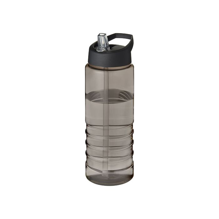 H2O Active® Eco Treble bidon z pokrywką z tutką o pojemności 750 ml -Węgiel drzewny – Gift Design