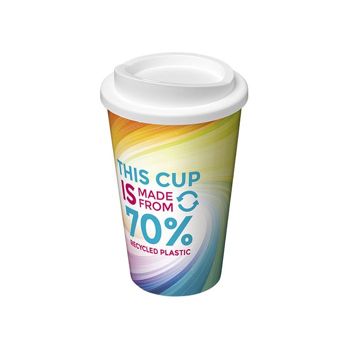 Brite-Americano® Eco izolowany kubek o pojemności 350 ml-Biały – Gift Design