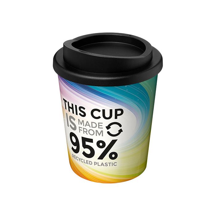 Brite-Americano® Espresso izolowany kubek z recyklingu o pojemności 250 ml-Biały – Gift Design