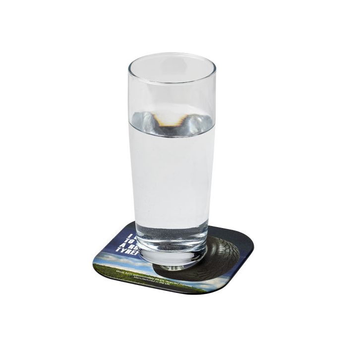 Podkładka kwadratowa Brite-Mat® z recyklingowanego materiału-Czarny – Gift Design