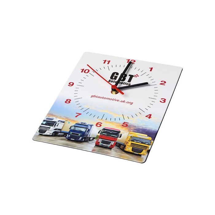 Prostokątny zegar ścienny Brite-Clock®-Czarny – Gift Design