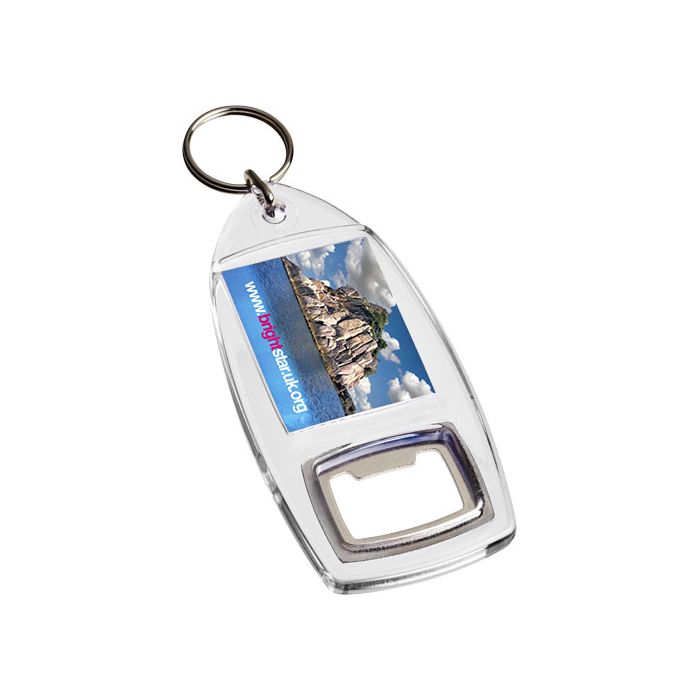 Brelok-otwieracz do butelek Jibe R1-Przezroczysty klarowny – Gift Design