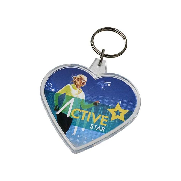 Brelok Combo w kształcie serca-Przezroczysty klarowny – Gift Design