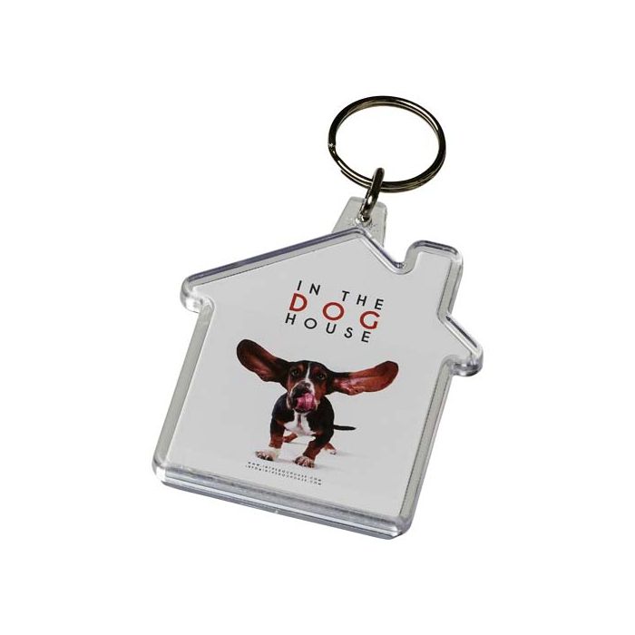 Brelok Combo w kształcie domu-Przezroczysty klarowny – Gift Design