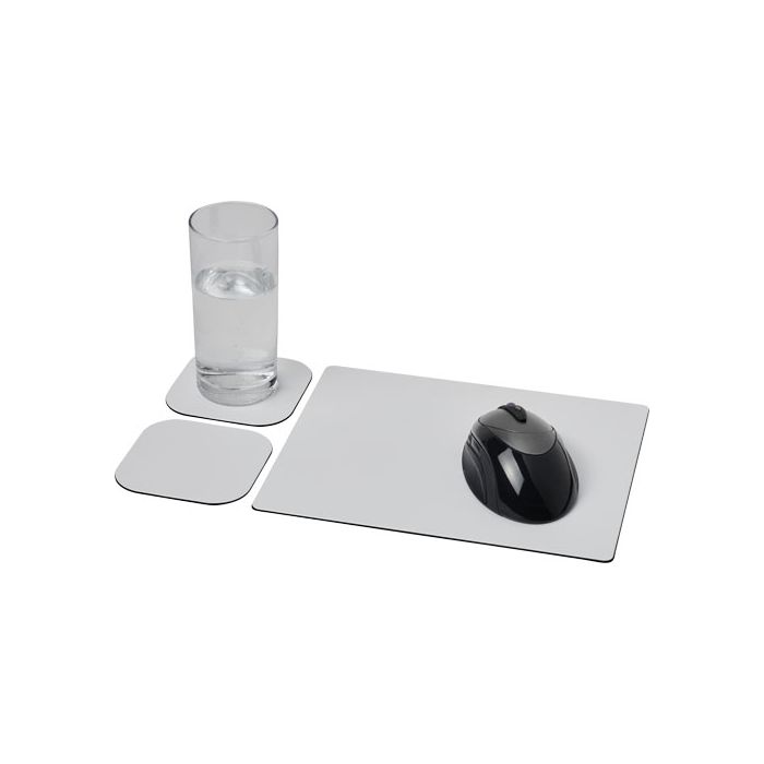 Podkładka pod mysz Brite-Mat® i zestaw podkładek pod naczynia combo 3-Czarny – Gift Design