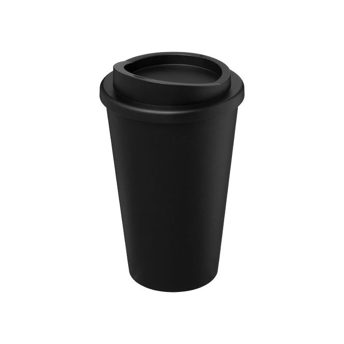 Kubek termiczny americano® o pojemności 350 ml z materiałów pochodzących z recyklingu-Czarny – Gift Design