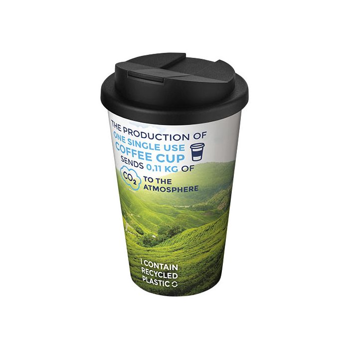 Kubek Brite-Americano® 350 ml z wieczkiem zapobiegającym rozchlapaniu-Biały – Gift Design