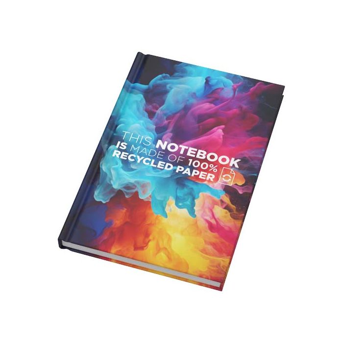 Notatnik Novella Brontë w formacie A5 z twardą okładką z papieru z recyklingu – 100 kartek-Biały – Gift Design