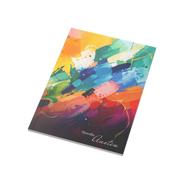 Notatnik Novella Austen w formacie A5 z miękką okładką – 50 kartek w linie-Biały – Gift Design