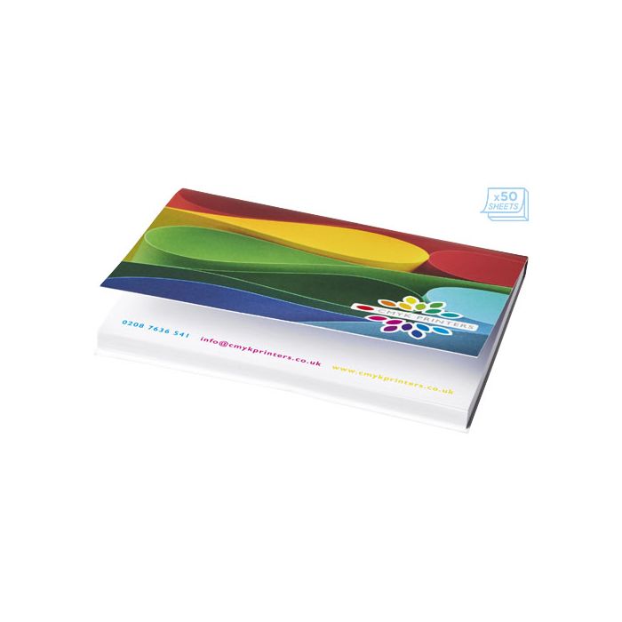 Karteczki samoprzylepne Sticky-Mate® A7 100x75mm w miękkiej okładce-Biały – Gift Design