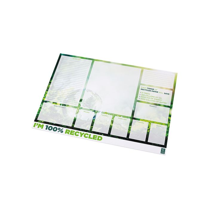 Notatnik Desk-Mate® w formacie A2 z materiałów z recyklingu-Biały – Gift Design