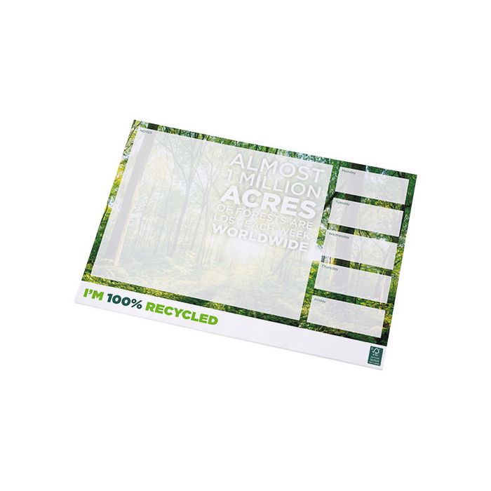 Notatnik Desk-Mate® w formacie A3 z materiałów z recyklingu-Biały – Gift Design