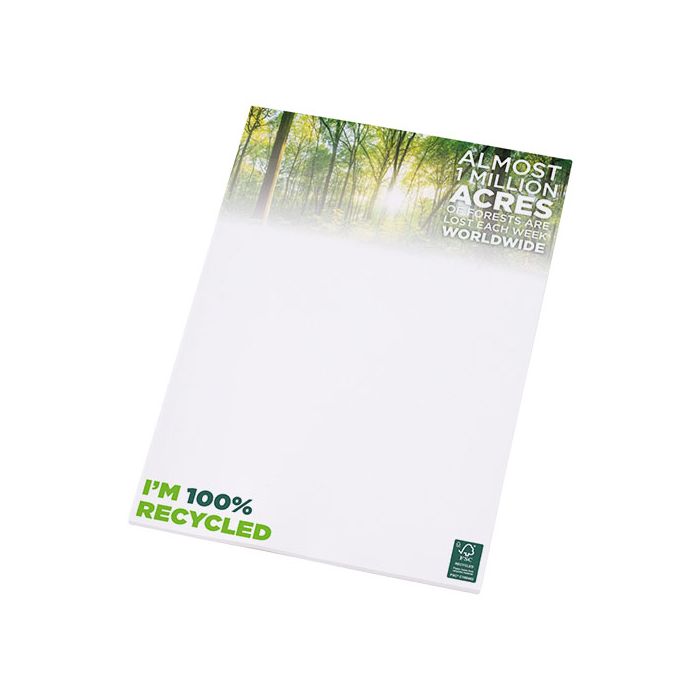 Notatnik Desk-Mate® w formacie A4 z materiałów z recyklingu-Biały – Gift Design
