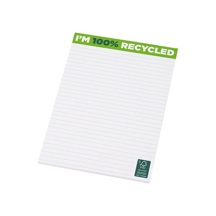 Notatnik Desk-Mate® w formacie A5 z materiałów z recyklingu-Biały – Gift Design