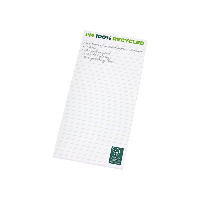 Notatnik Desk-Mate® w formacie A4 1-3 z materiałów z recyklingu-Biały – Gift Design