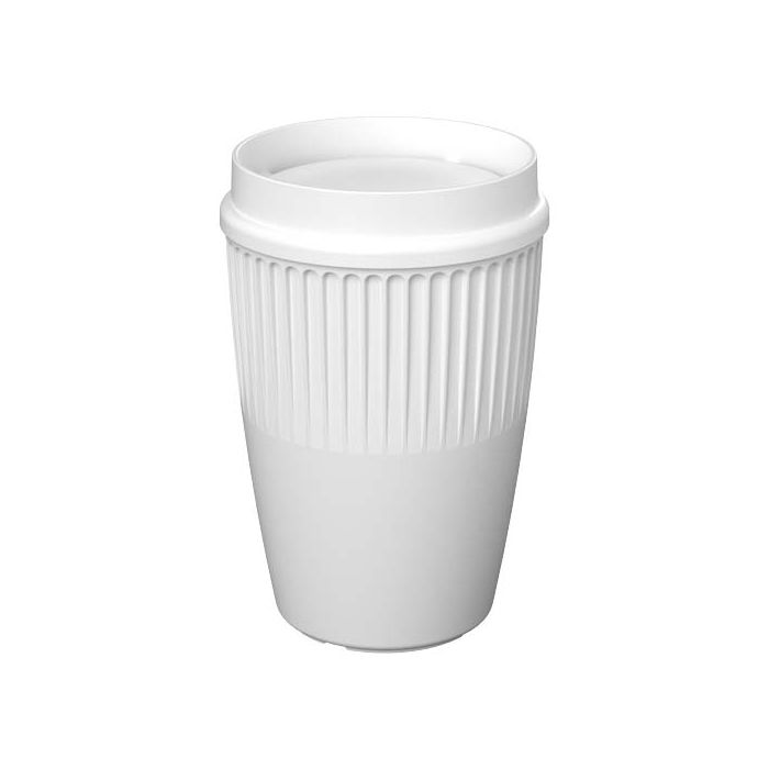Cirrus POP kubek o pojemności 350 ml z pokrywką 360°-Biały – Gift Design