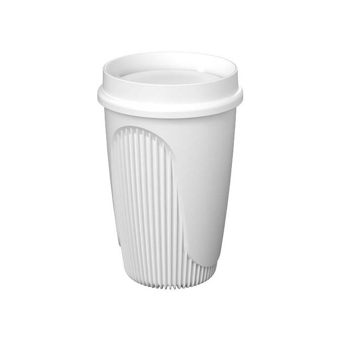 Alto POP kubek o pojemności 350 ml z pokrywką 360°-Biały – Gift Design