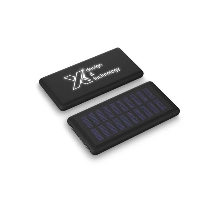 Solarny podświetlany powerbank SCX.design P30-Czarny – Gift Design