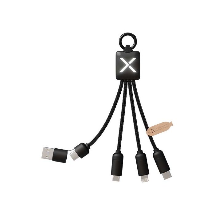 SCX.design C13 kabel do ładowania 5 w 1 o mocy 20 W-Czarny – Gift Design