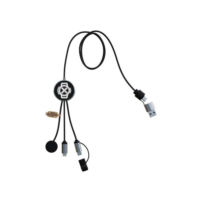 SCX.design C34 kabel do ładowania smartwatcha 7 w 1 -Czarny – Gift Design