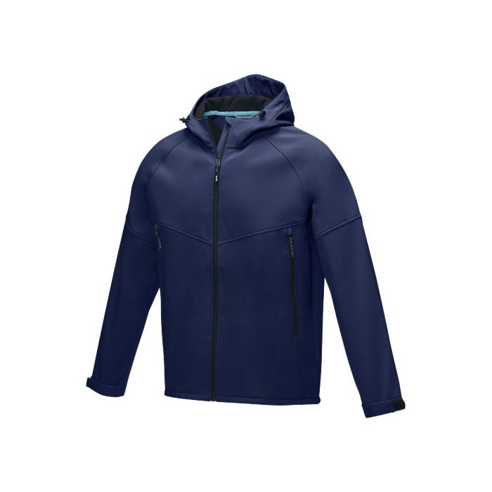 Męska kurtka softshell Coltan z materiałów z recyclingu z certyfikatem GRS-Granatowy – Gift Design
