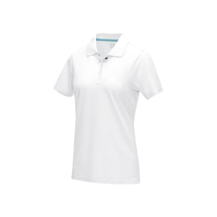 Damska organiczna koszulka polo Graphite-Biały – Gift Design