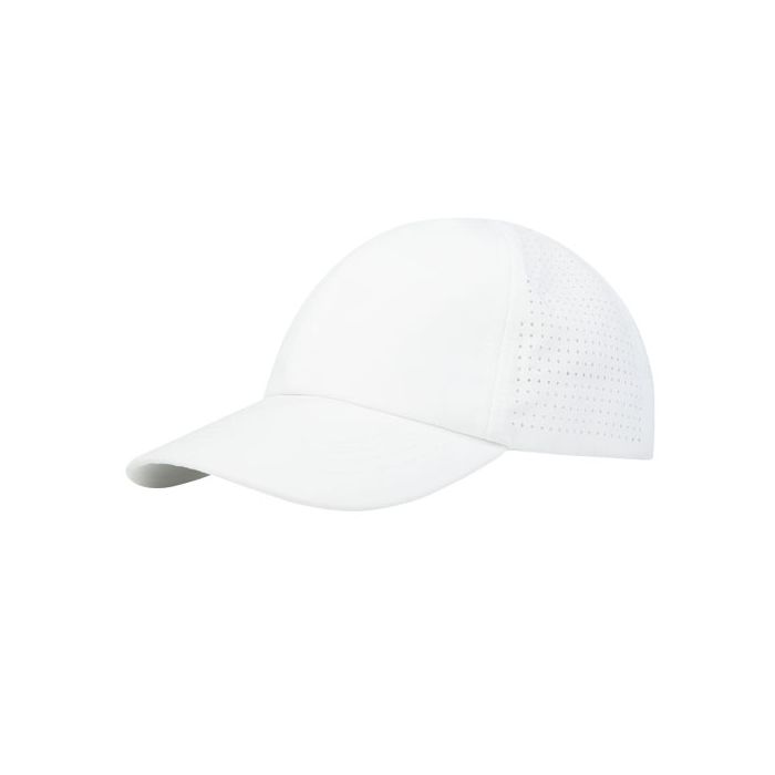 Mica 6 panelowa czapka GRS z recyklingu o młodzieżowym kroju 110 g-m²-Biały – Gift Design