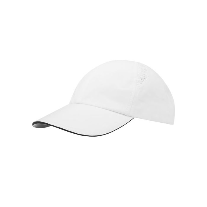 Morion dwukolorowa 6 panelowa czapka GRS z recyklingu o młodzieżowym kroju 110 g-m²-Biały – Gift Design