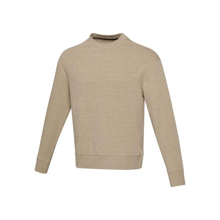 Tin sweter unisex Aware™ z okrągłym dekoltem z materiałów z recyklingu 280 g-m²-Owsianka – Gift Design