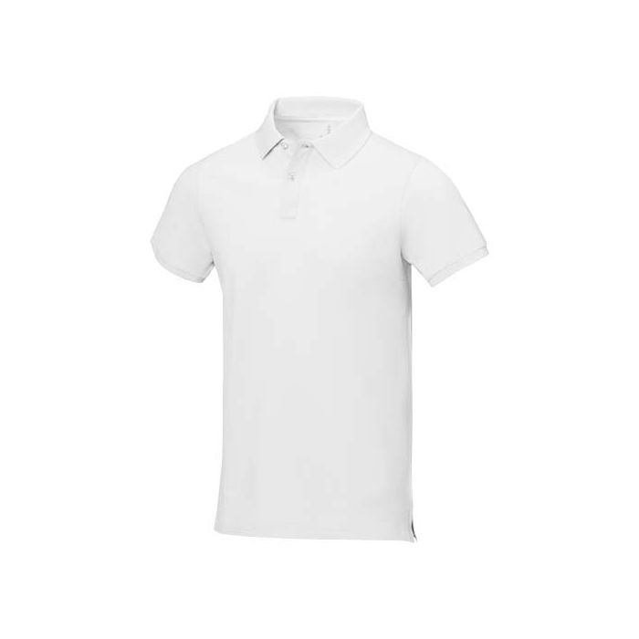 Męskie polo Calgary z krótkim rękawem 200 g-m²-Biały – Gift Design