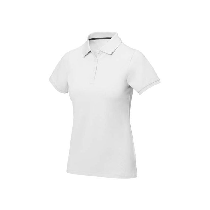 Damskie polo Calgary z krótkim rękawem 200 g-m²-Biały – Gift Design