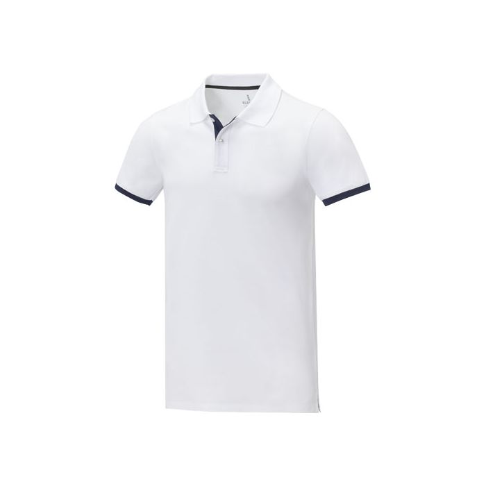 Męska koszulka polo duotone Morgan z krótkim rękawem 200 g-m²-Biały – Gift Design
