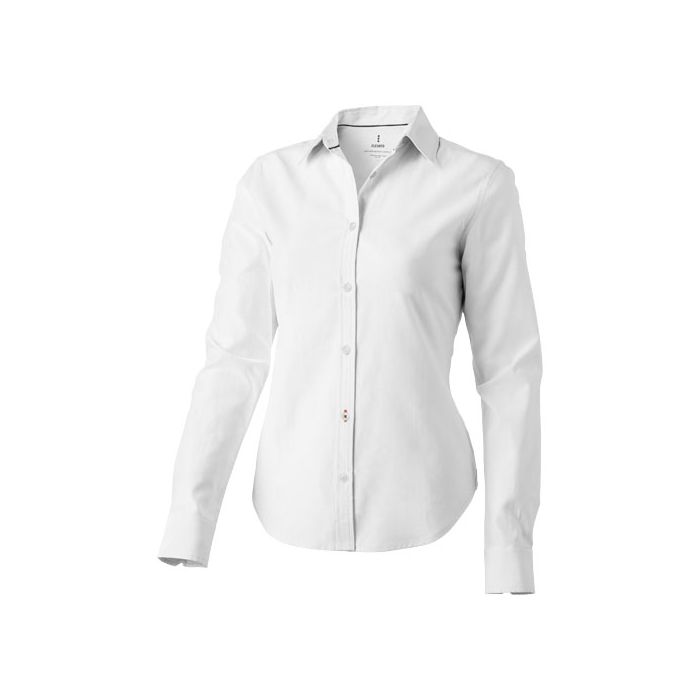 Damska koszula Vaillant z tkaniny Oxford z długim rękawem 142 g-m²-Biały – Gift Design