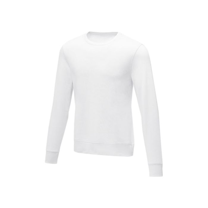 Charon męska bluza z okrągłym dekoltem 240 g-m²-Biały – Gift Design