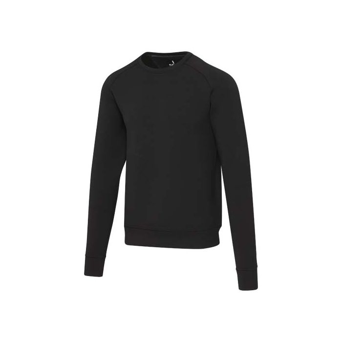 Yukon bluza sportowa typu unisex z dzianiny interlock z okrągłym dekoltem 350 g-m²-Czarny – Gift Design