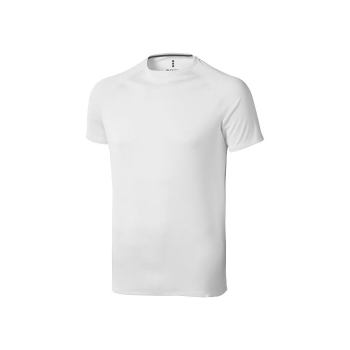 Męski T-shirt Niagara z krótkim rękawem z dzianiny Cool Fit odprowadzającej wilgoć 145 g-m²-Biały – Gift Design
