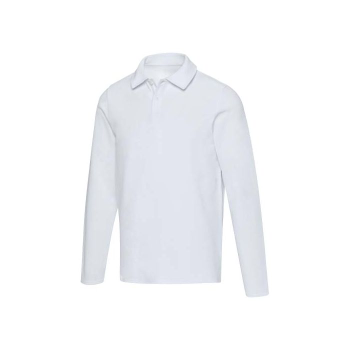 Apollo koszulka polo z długim rękawem, uniseks 245 g-m²-Biały – Gift Design