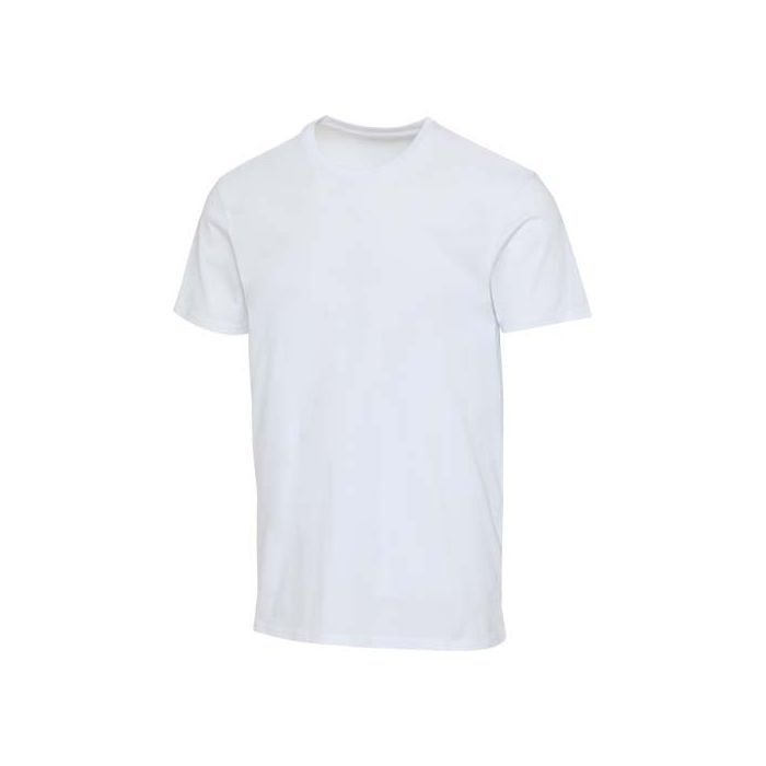 Azurite organiczna koszulka unisex o gramaturze 160 g-m² z krótkim rękawem i certyfikatem OCS-Biały – Gift Design