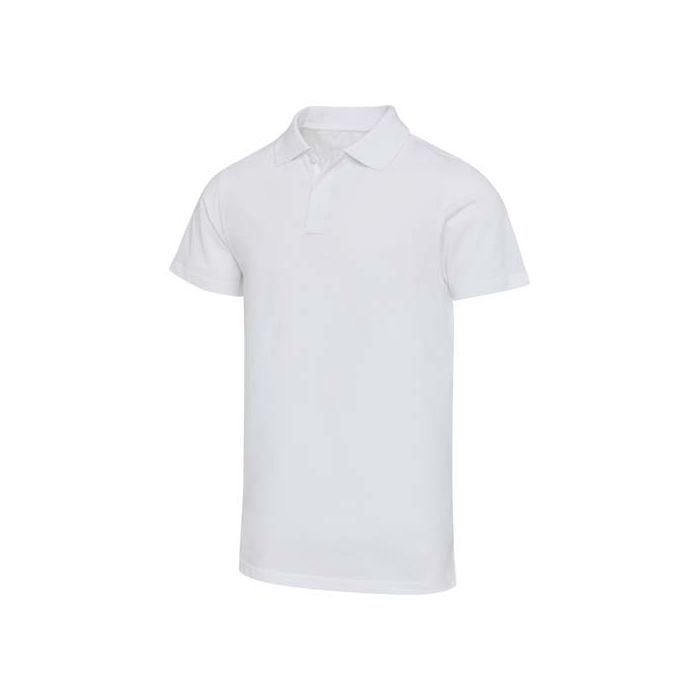 Graphite organiczna koszulka polo unisex o gramaturze 180 g-m², z krótkim rękawem i certyfikatem OCS-Biały – Gift Design