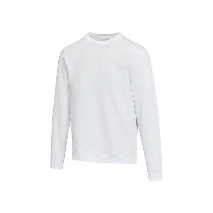 Jasper organiczna bluza unisex z recyklingu o gramaturze 280 g-m² z okrągłym dekoltem i certyfikatem OCS-Biały – Gift Design