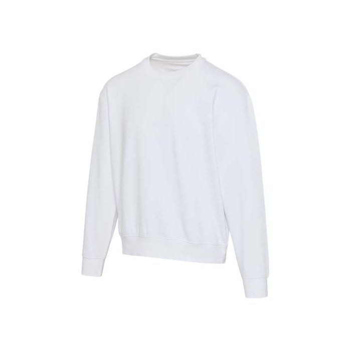 Boris 280 g-m2 sweter unisex z organicznego materiału z certyfikatem OCS o luźnym kroju i z okrągłym dekoltem-Biały – Gift Design