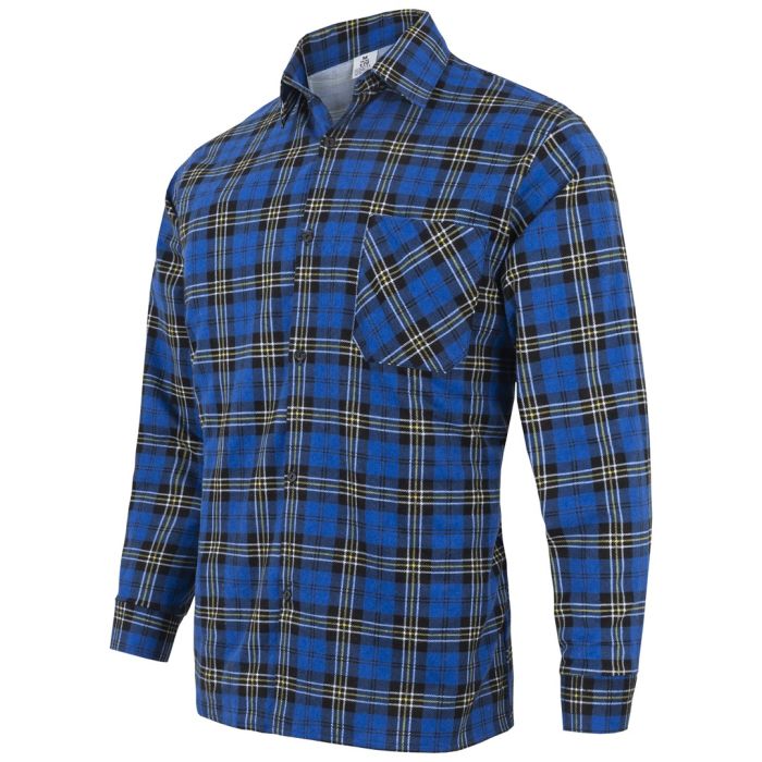 KOSZULA FLANELOWA NIEBIESKA SZKOCKA KRATA S – Gift Design