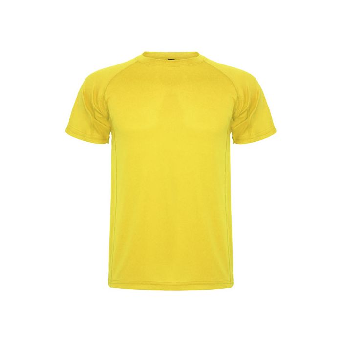 Montecarlo sportowa koszulka dziecięca z krótkim rękawem 150 g-m²-Żółty – Gift Design