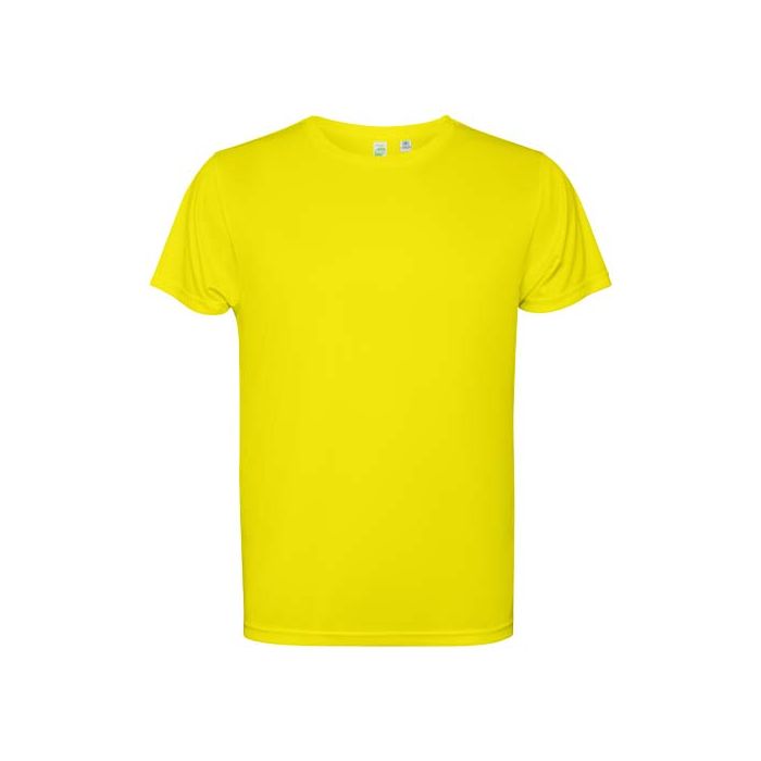 Estoril short sleeve kids t-shirt 125 g-m²-Fluorescencyjny żółty – Gift Design