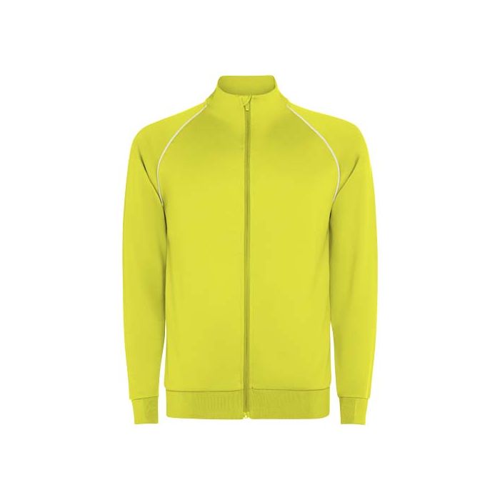 Bluza dziecięca Valier z zamkiem błyskawicznym na całej długości-Fluorescencyjny żółty – Gift Design